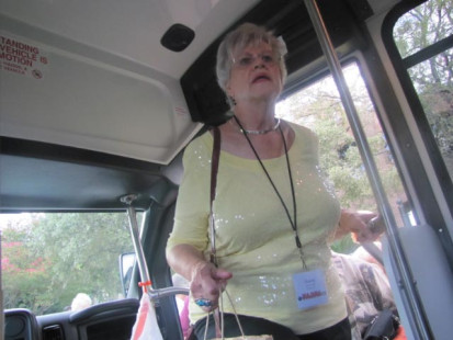 Boarding the bus, ??